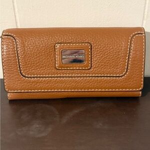 Michael Kors Tan Leather Clutch